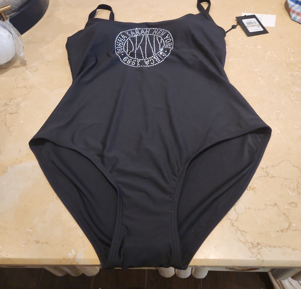 DKNY Women Black Swim Top with Tag
